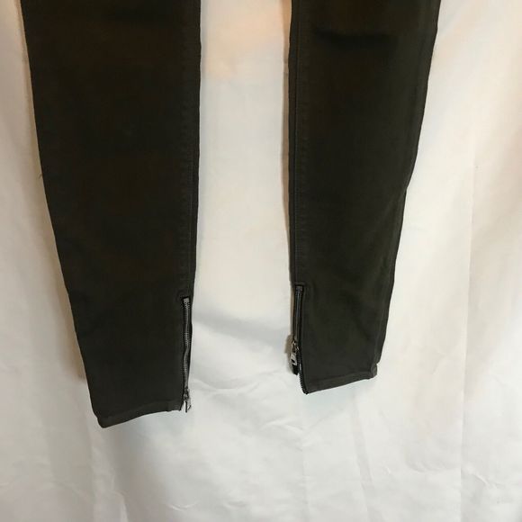 RtA Jagger Skinny Ankle Jeans, Commando Olive Green Utility Style 26 - Picture 5 of 16